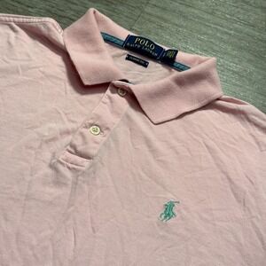 Polo‎ Ralph Lauren Shirt Mens Large Pink Short Sleeve Classic Fit Logo Adult